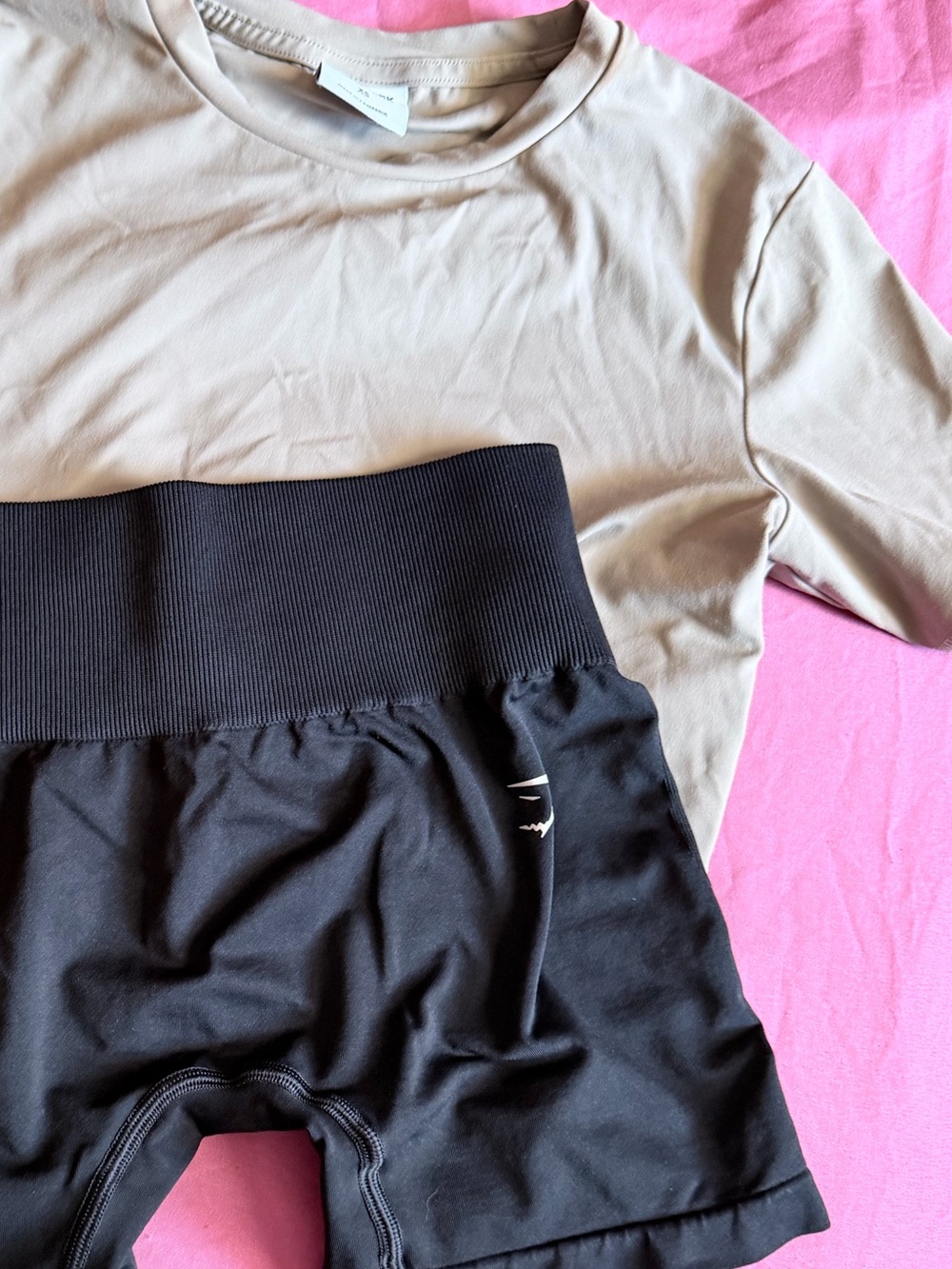 Gymshark Black High-Waist Athletic Shorts